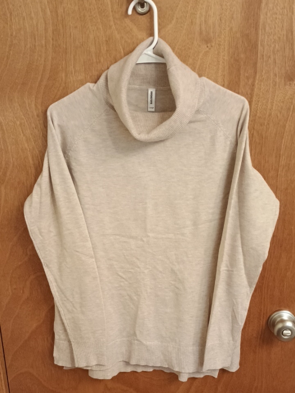 Women's Cream Turtleneck Sweater